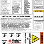 Air Compressor Safety and Warning decal kit