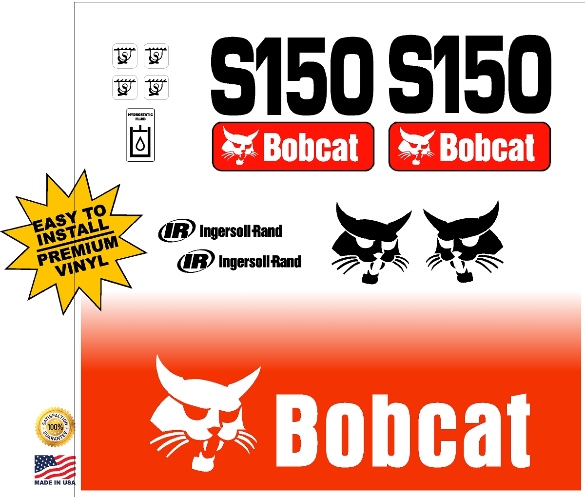 Bobcat S150 Decal Set 