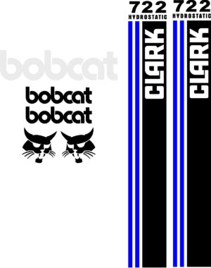 Bobcat Clark 722 replacement decal kit sticker set