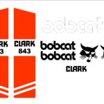 Bobcat Clark 843 replacement decal kit