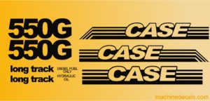 Case 550G Long Track Dozer New Replacement Decal kit