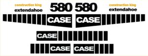 Case 580 New Replacement Decal kit