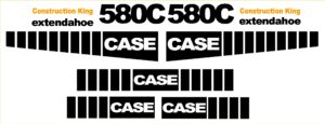 Case 580C New Replacement Decal kit