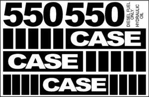 Case 550 Dozer New Replacement Decal kit