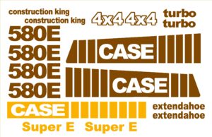 Case 580 Super E New Replacement Decal Kit