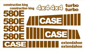 Case 580E New Replacement Decal Kit