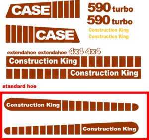 Case 590 Turbo Extendahoe New Replacement Decal Kit