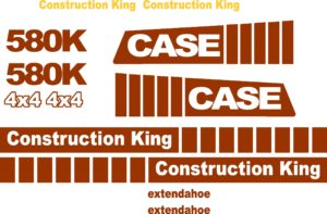 Case 580K Extendahoe New Replacement Decal Kit