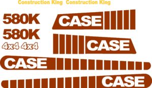 Case 580K Standard New Replacement Decal Kit