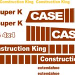 Case 580 Super K New Replacement Decal Kit