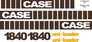 Case 1840 Uni Loader New Replacement Decal kit