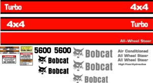 Bobcat Toolcat 5600 early replacement decal kit sticker set