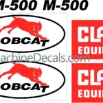 Bobcat Clark M500 replacement decal set