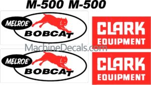 Bobcat Clark M500 replacement decal set