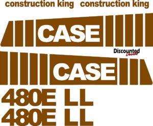 Case 480E LL Construction King new replacement decal kit