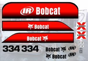 334 II excavator replacement decal kit. Fits bobcat 334 II mini ex. Made in the USA