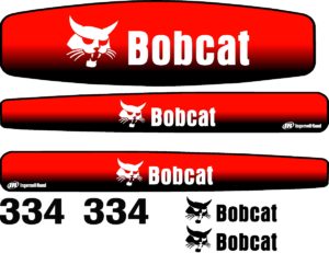 334 excavator replacement decal kit. Fits bobcat 334 mini ex. Made in the USA