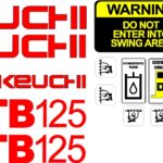 TB125 Takeuchi replacement decal kit with warning