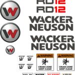 Wacker RD12 replacement decal sticker kit.