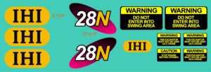 IHI 28N replacement decal kit