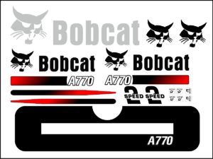 A770 Loader replacement decal sticker kit fits bobcat.