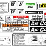 Skid loader Safety and Warning decal kit bobcat style