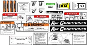 Skid loader Safety and Warning decal kit bobcat style