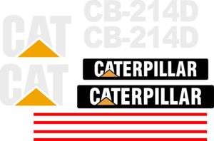 Cat Caterpillar CB 214D Roller decal sticker kit