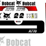 A770 replacement decal sticker kit fits bobcat curved stripe style.