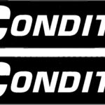 Air Conditioned sticker bobcat style set of 2