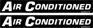 Air Conditioned sticker bobcat style set of 2