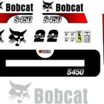 S450 replacement decal sticker kit fits bobcat curved stripe style.