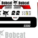 S550 replacement decal sticker kit fits bobcat curved stripe style.