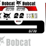 S770 replacement decal sticker kit fits bobcat curved stripe style.