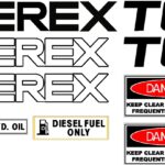 Terex TC16 replacement excavator sticker decal kit