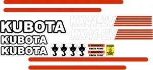 KX41-2v decal kit replacement sticker set.