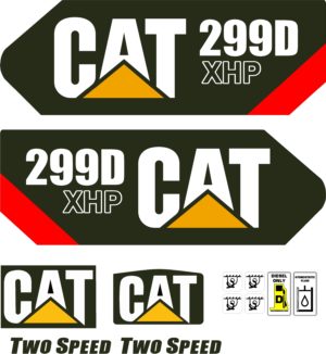 Cat Caterpillar 299D XHP Skid Steer Decal Kit