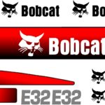 E32 excavator replacement decal kit. Fits bobcat E32 mini ex. Made in the USA