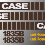 Case 1835B Skid loader new replacement decal sticker kit Mid