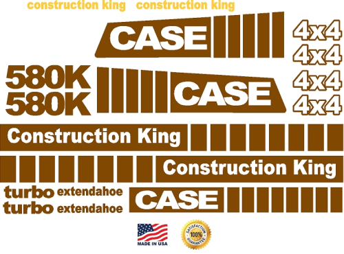 Case 580K ext Premium Decal kit