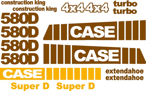 Case 580 Super D Decal kit
