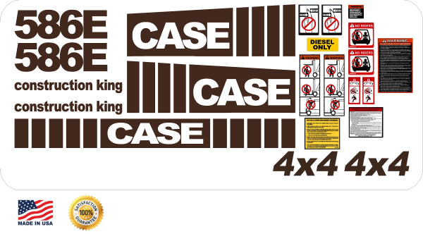 Case 586E Lift New Replacement Decal kit