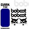 Bobcat 732 replacement decal kit sticker set