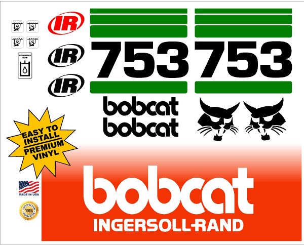 Bobcat 753 replacement decal kit