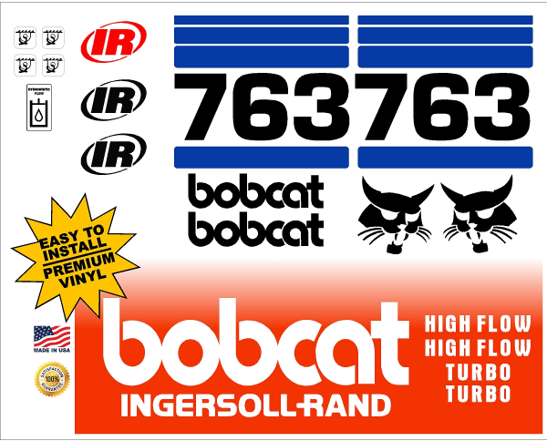 Bobcat 763 replacement decal kit