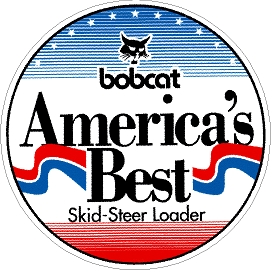 Americas Best Round sticker for Bobcat skid loader