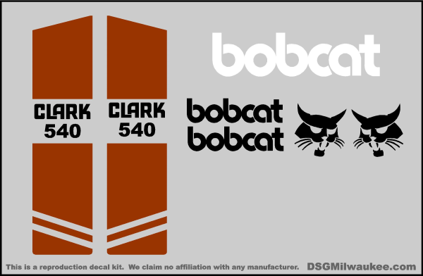 Bobcat Clark 540 replacement decal kit