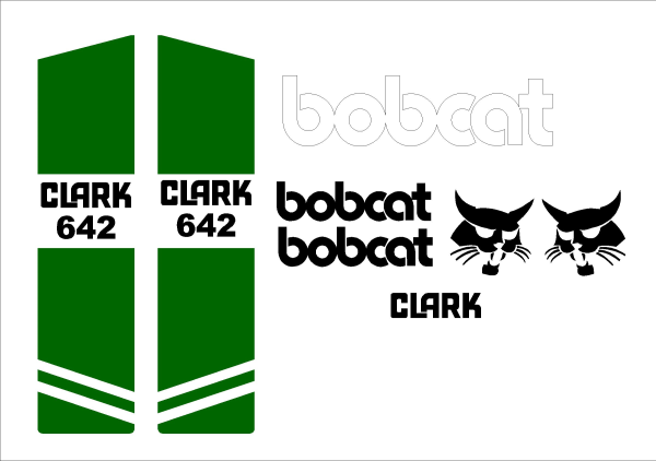 Bobcat Clark 642 replacement decal kit