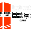 Bobcat Clark 843 replacement decal kit
