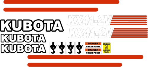 KX41-2v decal kit replacement sticker set.